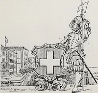 An illustration from Archives héraldiques suisses. Schweizer archiv für heraldik (1890)
