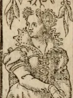An illustration from Aristotelous technēs rētorikēs, biblia tria = Aristotelis de rhetorica seu arte dicendi libri tres, græcolat. : contextu græco, ad exemplaria selectiora emendato : latino, paraphrasi, vbi opus, intertexto : vtroque, etiam in particulas distincto : margini interiori, adscriptis locis authoris, exipso citatis, vel en parallēlo similibus : exteriori, adposita analytica methodo, cuius tabulæ synopticæ, in sua loca distributæ (1619)