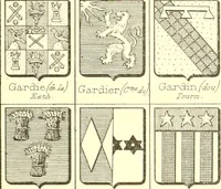 An illustration from Armoiries des familles contenues dans l'Armorial général de J.B. Rieststap [sic] (1903)