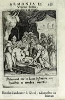 An illustration from Armonia contemplativa sopra la vita di Giesù Christo : delli santi Filippo Neri, Ignatio Loiola, Caietano di Tieni, e Teresa di Giesù : disposta secondo l'ordine delli Vangeli non solo per tutti li giorni dell'anno, mesi e settimane, ma ancora per tutte le feste principali : consegrata all'altezza serenissima Anna Maria Isabella, duchessa di Mantoua, Monferrato, Guastalla, &c. (1690)