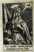 An illustration from Armonia contemplativa sopra la vita di Giesù Christo : delli santi Filippo Neri, Ignatio Loiola, Caietano di Tieni, e Teresa di Giesù : disposta secondo l'ordine delli Vangeli non solo per tutti li giorni dell'anno, mesi e settimane, ma ancora per tutte le feste principali : consegrata all'altezza serenissima Anna Maria Isabella, duchessa di Mantoua, Monferrato, Guastalla, &c. (1690)