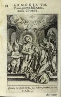 Picture 10 of 47 from Armonia contemplativa sopra la vita di Giesù Christo : delli santi Filippo Neri, Ignatio Loiola, Caietano di Tieni, e Teresa di Giesù : disposta secondo l'ordine delli Vangeli non solo per tutti li giorni dell'anno, mesi e settimane, ma ancora per tutte le feste principali : consegrata all'altezza serenissima Anna Maria Isabella, duchessa di Mantoua, Monferrato, Guastalla, &c. (1690), leaf 48