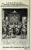 Picture 11 of 47 from Armonia contemplativa sopra la vita di Giesù Christo : delli santi Filippo Neri, Ignatio Loiola, Caietano di Tieni, e Teresa di Giesù : disposta secondo l'ordine delli Vangeli non solo per tutti li giorni dell'anno, mesi e settimane, ma ancora per tutte le feste principali : consegrata all'altezza serenissima Anna Maria Isabella, duchessa di Mantoua, Monferrato, Guastalla, &c. (1690), leaf 58
