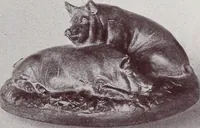 An illustration from Armor bronze : artistic and ideal gifts in book ends, door stops, art objects, table and floor lamps (1900)