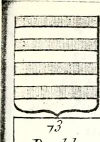 An illustration from Armorial des principales maisons et familles du royaume, particulierement des celles de Paris et de l'Isle de France : contenant les armes des princes, seigneurs, grands officiers de la couronne & de la maison du roi, celles des cours souveraines, &c. avec l'explication de tous les blasons (1757)