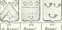 An illustration from Armorial des principales maisons et familles du royaume, particulierement des celles de Paris et de l'Isle de France : contenant les armes des princes, seigneurs, grands officiers de la couronne & de la maison du roi, celles des cours souveraines, &c. avec l'explication de tous les blasons (1757)
