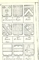 Picture 112 of 511 from Armorial des principales maisons et familles du royaume, particulierement des celles de Paris et de l'Isle de France : contenant les armes des princes, seigneurs, grands officiers de la couronne & de la maison du roi, celles des cours souveraines, &c. avec l'explication de tous les blasons (1757), leaf 194