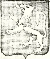 An illustration from Armorial des principales maisons et familles du royaume, particulierement des celles de Paris et de l'Isle de France : contenant les armes des princes, seigneurs, grands officiers de la couronne & de la maison du roi, celles des cours souveraines, &c. avec l'explication de tous les blasons (1757)