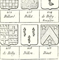 An illustration from Armorial des principales maisons et familles du royaume, particulierement des celles de Paris et de l'Isle de France : contenant les armes des princes, seigneurs, grands officiers de la couronne & de la maison du roi, celles des cours souveraines, &c. avec l'explication de tous les blasons (1757)