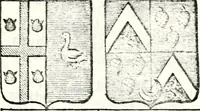 Picture 137 of 511 from Armorial des principales maisons et familles du royaume, particulierement des celles de Paris et de l'Isle de France : contenant les armes des princes, seigneurs, grands officiers de la couronne & de la maison du roi, celles des cours souveraines, &c. avec l'explication de tous les blasons (1757), leaf 238