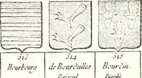 Picture 151 of 511 from Armorial des principales maisons et familles du royaume, particulierement des celles de Paris et de l'Isle de France : contenant les armes des princes, seigneurs, grands officiers de la couronne & de la maison du roi, celles des cours souveraines, &c. avec l'explication de tous les blasons (1757), leaf 254