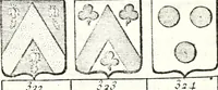 Picture 155 of 511 from Armorial des principales maisons et familles du royaume, particulierement des celles de Paris et de l'Isle de France : contenant les armes des princes, seigneurs, grands officiers de la couronne & de la maison du roi, celles des cours souveraines, &c. avec l'explication de tous les blasons (1757), leaf 258