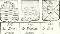 Picture 162 of 511 from Armorial des principales maisons et familles du royaume, particulierement des celles de Paris et de l'Isle de France : contenant les armes des princes, seigneurs, grands officiers de la couronne & de la maison du roi, celles des cours souveraines, &c. avec l'explication de tous les blasons (1757), leaf 274