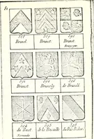 Picture 170 of 511 from Armorial des principales maisons et familles du royaume, particulierement des celles de Paris et de l'Isle de France : contenant les armes des princes, seigneurs, grands officiers de la couronne & de la maison du roi, celles des cours souveraines, &c. avec l'explication de tous les blasons (1757), leaf 290