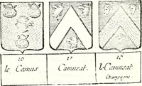 Picture 178 of 511 from Armorial des principales maisons et familles du royaume, particulierement des celles de Paris et de l'Isle de France : contenant les armes des princes, seigneurs, grands officiers de la couronne & de la maison du roi, celles des cours souveraines, &c. avec l'explication de tous les blasons (1757), leaf 306