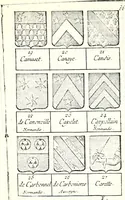 Picture 179 of 511 from Armorial des principales maisons et familles du royaume, particulierement des celles de Paris et de l'Isle de France : contenant les armes des princes, seigneurs, grands officiers de la couronne & de la maison du roi, celles des cours souveraines, &c. avec l'explication de tous les blasons (1757), leaf 310