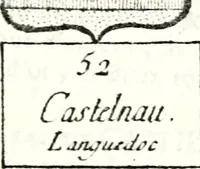 An illustration from Armorial des principales maisons et familles du royaume, particulierement des celles de Paris et de l'Isle de France : contenant les armes des princes, seigneurs, grands officiers de la couronne & de la maison du roi, celles des cours souveraines, &c. avec l'explication de tous les blasons (1757)