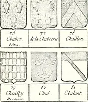 Picture 197 of 511 from Armorial des principales maisons et familles du royaume, particulierement des celles de Paris et de l'Isle de France : contenant les armes des princes, seigneurs, grands officiers de la couronne & de la maison du roi, celles des cours souveraines, &c. avec l'explication de tous les blasons (1757), leaf 334