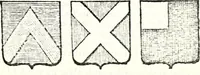 An illustration from Armorial des principales maisons et familles du royaume, particulierement des celles de Paris et de l'Isle de France : contenant les armes des princes, seigneurs, grands officiers de la couronne & de la maison du roi, celles des cours souveraines, &c. avec l'explication de tous les blasons (1757)