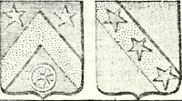 An illustration from Armorial des principales maisons et familles du royaume, particulierement des celles de Paris et de l'Isle de France : contenant les armes des princes, seigneurs, grands officiers de la couronne & de la maison du roi, celles des cours souveraines, &c. avec l'explication de tous les blasons (1757)