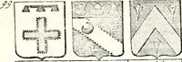 Picture 212 of 511 from Armorial des principales maisons et familles du royaume, particulierement des celles de Paris et de l'Isle de France : contenant les armes des princes, seigneurs, grands officiers de la couronne & de la maison du roi, celles des cours souveraines, &c. avec l'explication de tous les blasons (1757), leaf 362