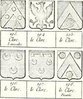 Picture 230 of 511 from Armorial des principales maisons et familles du royaume, particulierement des celles de Paris et de l'Isle de France : contenant les armes des princes, seigneurs, grands officiers de la couronne & de la maison du roi, celles des cours souveraines, &c. avec l'explication de tous les blasons (1757), leaf 386