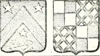 An illustration from Armorial des principales maisons et familles du royaume, particulierement des celles de Paris et de l'Isle de France : contenant les armes des princes, seigneurs, grands officiers de la couronne & de la maison du roi, celles des cours souveraines, &c. avec l'explication de tous les blasons (1757)