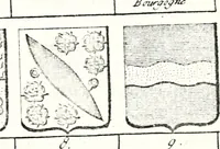 Picture 269 of 511 from Armorial des principales maisons et familles du royaume, particulierement des celles de Paris et de l'Isle de France : contenant les armes des princes, seigneurs, grands officiers de la couronne & de la maison du roi, celles des cours souveraines, &c. avec l'explication de tous les blasons (1757), leaf 446