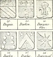 Picture 271 of 511 from Armorial des principales maisons et familles du royaume, particulierement des celles de Paris et de l'Isle de France : contenant les armes des princes, seigneurs, grands officiers de la couronne & de la maison du roi, celles des cours souveraines, &c. avec l'explication de tous les blasons (1757), leaf 454