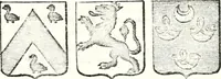 An illustration from Armorial des principales maisons et familles du royaume, particulierement des celles de Paris et de l'Isle de France : contenant les armes des princes, seigneurs, grands officiers de la couronne & de la maison du roi, celles des cours souveraines, &c. avec l'explication de tous les blasons (1757)