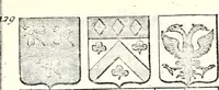 An illustration from Armorial des principales maisons et familles du royaume, particulierement des celles de Paris et de l'Isle de France : contenant les armes des princes, seigneurs, grands officiers de la couronne & de la maison du roi, celles des cours souveraines, &c. avec l'explication de tous les blasons (1757)