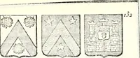 An illustration from Armorial des principales maisons et familles du royaume, particulierement des celles de Paris et de l'Isle de France : contenant les armes des princes, seigneurs, grands officiers de la couronne & de la maison du roi, celles des cours souveraines, &c. avec l'explication de tous les blasons (1757)