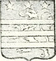 An illustration from Armorial des principales maisons et familles du royaume, particulierement des celles de Paris et de l'Isle de France : contenant les armes des princes, seigneurs, grands officiers de la couronne & de la maison du roi, celles des cours souveraines, &c. avec l'explication de tous les blasons (1757)