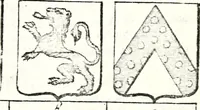 An illustration from Armorial des principales maisons et familles du royaume, particulierement des celles de Paris et de l'Isle de France : contenant les armes des princes, seigneurs, grands officiers de la couronne & de la maison du roi, celles des cours souveraines, &c. avec l'explication de tous les blasons (1757)