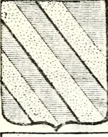 An illustration from Armorial des principales maisons et familles du royaume, particulierement des celles de Paris et de l'Isle de France : contenant les armes des princes, seigneurs, grands officiers de la couronne & de la maison du roi, celles des cours souveraines, &c. avec l'explication de tous les blasons (1757)