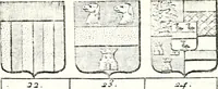 An illustration from Armorial des principales maisons et familles du royaume, particulierement des celles de Paris et de l'Isle de France : contenant les armes des princes, seigneurs, grands officiers de la couronne & de la maison du roi, celles des cours souveraines, &c. avec l'explication de tous les blasons (1757)