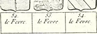 An illustration from Armorial des principales maisons et familles du royaume, particulierement des celles de Paris et de l'Isle de France : contenant les armes des princes, seigneurs, grands officiers de la couronne & de la maison du roi, celles des cours souveraines, &c. avec l'explication de tous les blasons (1757)