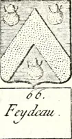 An illustration from Armorial des principales maisons et familles du royaume, particulierement des celles de Paris et de l'Isle de France : contenant les armes des princes, seigneurs, grands officiers de la couronne & de la maison du roi, celles des cours souveraines, &c. avec l'explication de tous les blasons (1757)