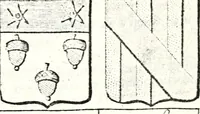 An illustration from Armorial des principales maisons et familles du royaume, particulierement des celles de Paris et de l'Isle de France : contenant les armes des princes, seigneurs, grands officiers de la couronne & de la maison du roi, celles des cours souveraines, &c. avec l'explication de tous les blasons (1757)