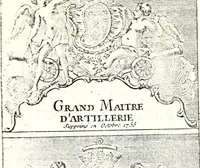 An illustration from Armorial des principales maisons et familles du royaume, particulierement des celles de Paris et de l'Isle de France : contenant les armes des princes, seigneurs, grands officiers de la couronne & de la maison du roi, celles des cours souveraines, &c. avec l'explication de tous les blasons (1757)