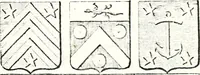 An illustration from Armorial des principales maisons et familles du royaume, particulierement des celles de Paris et de l'Isle de France : contenant les armes des princes, seigneurs, grands officiers de la couronne & de la maison du roi, celles des cours souveraines, &c. avec l'explication de tous les blasons (1757)