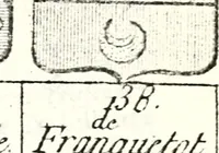 An illustration from Armorial des principales maisons et familles du royaume, particulierement des celles de Paris et de l'Isle de France : contenant les armes des princes, seigneurs, grands officiers de la couronne & de la maison du roi, celles des cours souveraines, &c. avec l'explication de tous les blasons (1757)