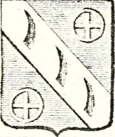 An illustration from Armorial des principales maisons et familles du royaume, particulierement des celles de Paris et de l'Isle de France : contenant les armes des princes, seigneurs, grands officiers de la couronne & de la maison du roi, celles des cours souveraines, &c. avec l'explication de tous les blasons (1757)