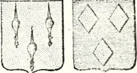 An illustration from Armorial des principales maisons et familles du royaume, particulierement des celles de Paris et de l'Isle de France : contenant les armes des princes, seigneurs, grands officiers de la couronne & de la maison du roi, celles des cours souveraines, &c. avec l'explication de tous les blasons (1757)