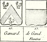 An illustration from Armorial des principales maisons et familles du royaume, particulierement des celles de Paris et de l'Isle de France : contenant les armes des princes, seigneurs, grands officiers de la couronne & de la maison du roi, celles des cours souveraines, &c. avec l'explication de tous les blasons (1757)