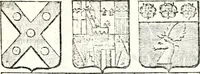 An illustration from Armorial des principales maisons et familles du royaume, particulierement des celles de Paris et de l'Isle de France : contenant les armes des princes, seigneurs, grands officiers de la couronne & de la maison du roi, celles des cours souveraines, &c. avec l'explication de tous les blasons (1757)