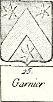 An illustration from Armorial des principales maisons et familles du royaume, particulierement des celles de Paris et de l'Isle de France : contenant les armes des princes, seigneurs, grands officiers de la couronne & de la maison du roi, celles des cours souveraines, &c. avec l'explication de tous les blasons (1757)