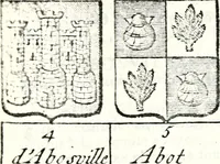Picture 27 of 511 from Armorial des principales maisons et familles du royaume, particulierement des celles de Paris et de l'Isle de France : contenant les armes des princes, seigneurs, grands officiers de la couronne & de la maison du roi, celles des cours souveraines, &c. avec l'explication de tous les blasons (1757), leaf 62
