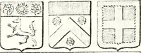 An illustration from Armorial des principales maisons et familles du royaume, particulierement des celles de Paris et de l'Isle de France : contenant les armes des princes, seigneurs, grands officiers de la couronne & de la maison du roi, celles des cours souveraines, &c. avec l'explication de tous les blasons (1757)