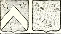 An illustration from Armorial des principales maisons et familles du royaume, particulierement des celles de Paris et de l'Isle de France : contenant les armes des princes, seigneurs, grands officiers de la couronne & de la maison du roi, celles des cours souveraines, &c. avec l'explication de tous les blasons (1757)